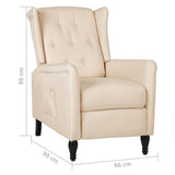 NNEVL Reclining Chair Cream Fabric