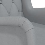 NNEVL Armchair with Solid Rubber Wood Feet Light Grey Fabric