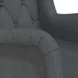 NNEVL Armchair with Solid Rubber Wood Feet Dark Grey Fabric