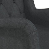 NNEVL Armchair with Solid Rubber Wood Feet Black Fabric