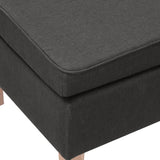 NNEVL Stool with Wooden Legs Dark Grey Fabric