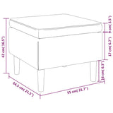 NNEVL Stool with Wooden Legs Cream Fabric