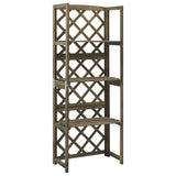 NNEVL Trellis with Shelves Grey 55x30x140 cm Solid Fir Wood