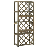 NNEVL Trellis with Shelves Grey 55x30x140 cm Solid Fir Wood