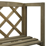 NNEVL Trellis with Shelves Grey 55x30x140 cm Solid Fir Wood