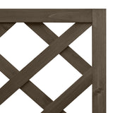 NNEVL Corner Trellis Planter Grey 40x40x150 cm Solid Fir Wood
