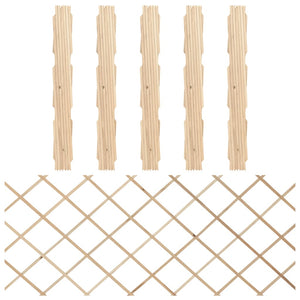 NNEVL Trellis Fences 5 pcs Solid Firwood 180x80 cm