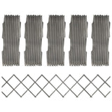 NNEVL Trellis Fences 5 pcs Grey Solid Firwood 180x30 cm