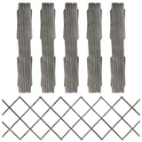 NNEVL Trellis Fences 5 pcs Grey Solid Firwood 180x60 cm