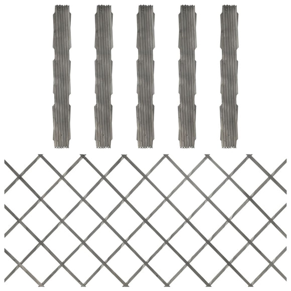 NNEVL Trellis Fences 5 pcs Grey Solid Firwood 180x80 cm