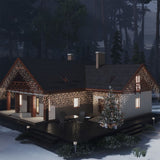 NNEVL LED Curtain Icicle Lights 10m 400 LED Warm White 8 Function