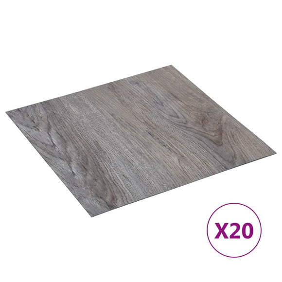 NNEVL Self-adhesive Flooring Planks 20 pcs PVC 1.86 m² Light Brown