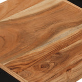 NNEVL Nesting Tables 3 pcs Solid Acacia Wood with Sheesham Finish