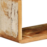 NNEVL 3 Piece Wall Cube Shelf Set Solid Reclaimed Wood