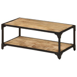 NNEVL Coffee Table 90x45x35 cm Solid Rough Mango Wood