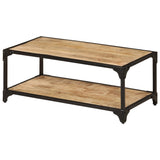 NNEVL Coffee Table 90x45x35 cm Solid Rough Mango Wood