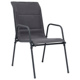 NNEVL 7 Piece Outdoor Dining Set Steel Anthracite