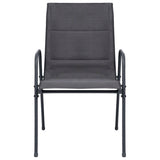 NNEVL 7 Piece Outdoor Dining Set Steel Anthracite