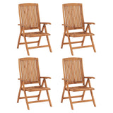 NNEVL Reclining Garden Chairs 4 pcs Solid Teak Wood