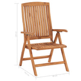 NNEVL Reclining Garden Chairs 8 pcs Solid Teak Wood