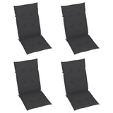 NNEVL Reclining Garden Chairs with Cushions 4 pcs Solid Teak Wood