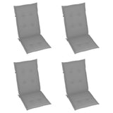 NNEVL Reclining Garden Chairs with Cushions 4 pcs Solid Teak Wood
