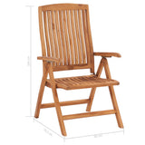 NNEVL Reclining Garden Chairs with Cushions 6 pcs Solid Teak Wood
