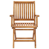 NNEVL Folding Garden Chairs with Cushions 6 pcs Solid Teak Wood