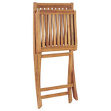 NNEVL Folding Garden Chairs 6 pcs Solid Teak Wood
