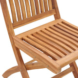 NNEVL Folding Garden Chairs 6 pcs Solid Teak Wood