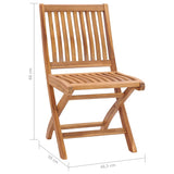 NNEVL Folding Garden Chairs 6 pcs Solid Teak Wood