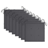 NNEVL Garden Chairs with Anthracite Cushions 8 pcs Solid Teak Wood