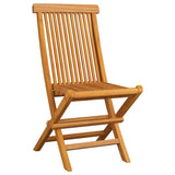 NNEVL Garden Chairs with Cream Cushions 8 pcs Solid Teak Wood