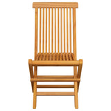 NNEVL Garden Chairs with Cream Cushions 8 pcs Solid Teak Wood