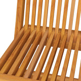 NNEVL Garden Chairs with Cream Cushions 8 pcs Solid Teak Wood