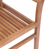 NNEVL Dining Chairs 8 pcs with Blue Cushions Solid Teak Wood