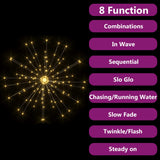 NNEVL Outdoor Christmas Firework Light Warm White 20cm 140 LEDs