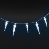 NNEVL Christmas Icicle Lights 40pcs Cold White Acrylic Remote Control