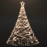 NNEVL Christmas Tree with Metal Post 500 LEDs Warm White 3 m