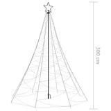 NNEVL Christmas Tree with Metal Post 500 LEDs Warm White 3 m