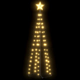 NNEVL Christmas Cone Tree 70 Warm White LEDs Decoration 50x120 cm