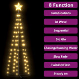 NNEVL Christmas Cone Tree 70 Warm White LEDs Decoration 50x120 cm