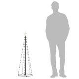 NNEVL Christmas Cone Tree 70 Warm White LEDs Decoration 50x120 cm