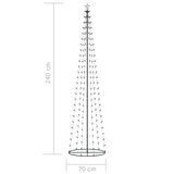 NNEVL Christmas Cone Tree 136 Warm White LEDs Decoration 70x240 cm