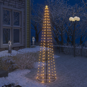 NNEVL Christmas Cone Tree 136 Warm White LEDs Decoration 70x240 cm