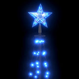 NNEVL Christmas Cone Tree Blue 136 LEDs Decoration 70x240 cm