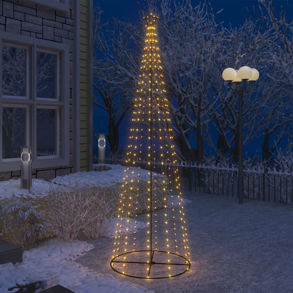 NNEVL Christmas Cone Tree 330 Warm White LEDs Decoration 100x300 cm