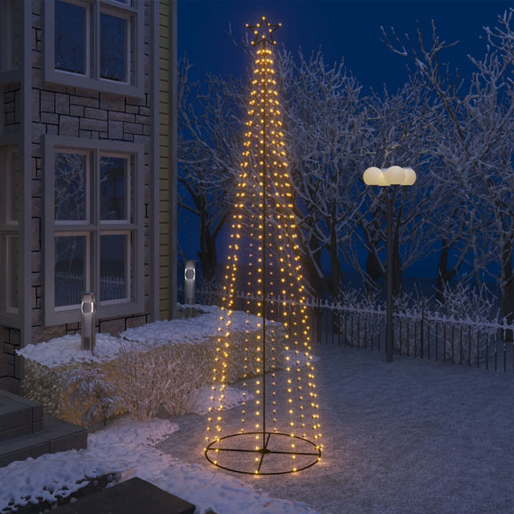 NNEVL Christmas Cone Tree 400 Warm White LEDs Decoration 100x360 cm