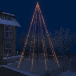 NNEVL LED Christmas Waterfall Tree Lights Indoor Outdoor 1300 LEDs 8 m