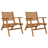 NNEVL Garden Chairs 2 pcs Solid Wood Acacia